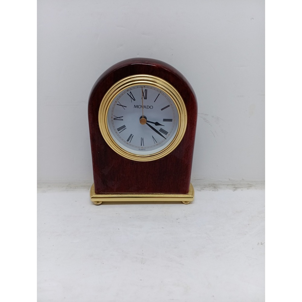 movado Woodgrain Look desk clock